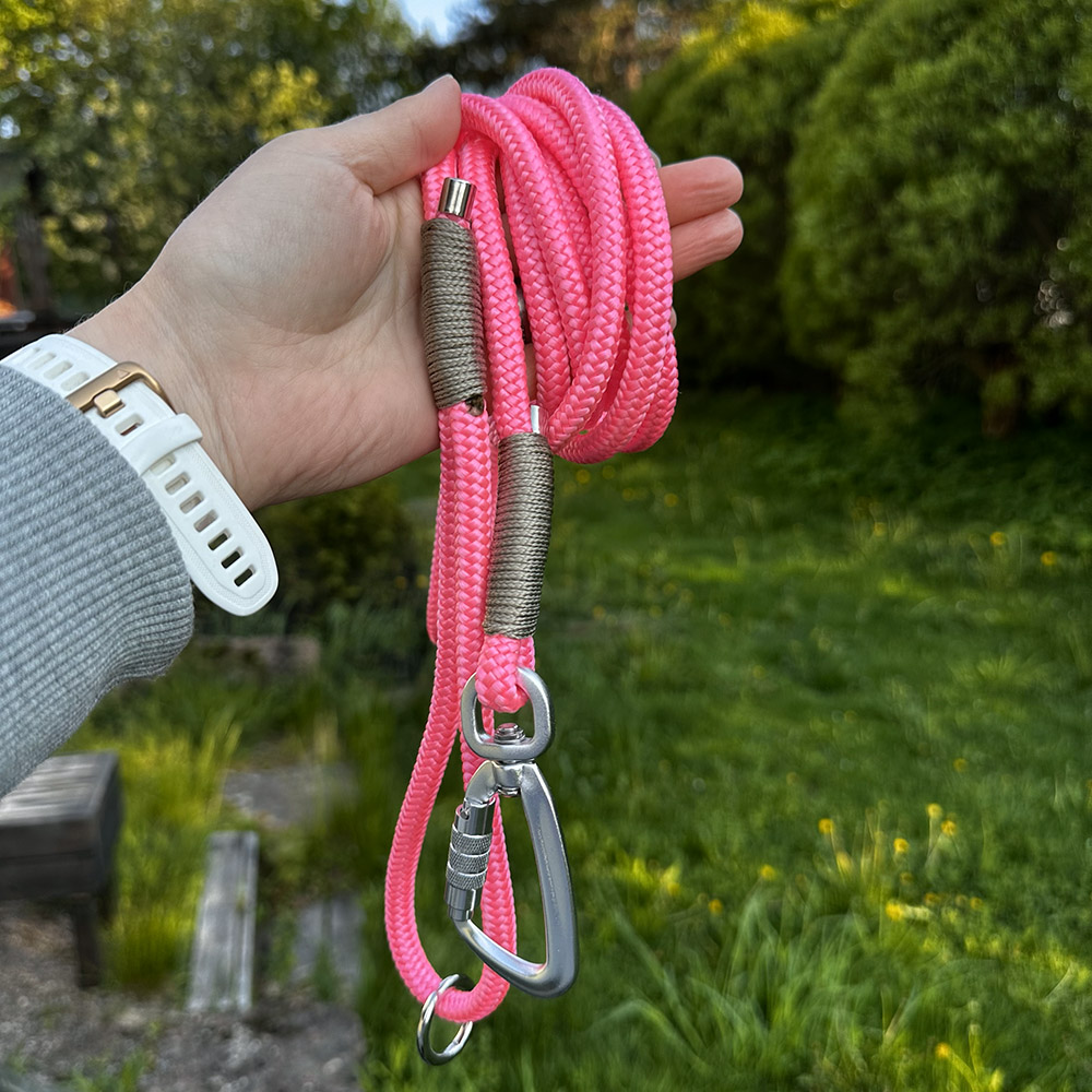 neonpinkki tan köysitalutin